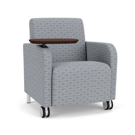 Lesro Siena Lounge Reception Guest Chair W/ Swivel Tablet, 27 in W 29.5 in L 32.5 in H SN1101